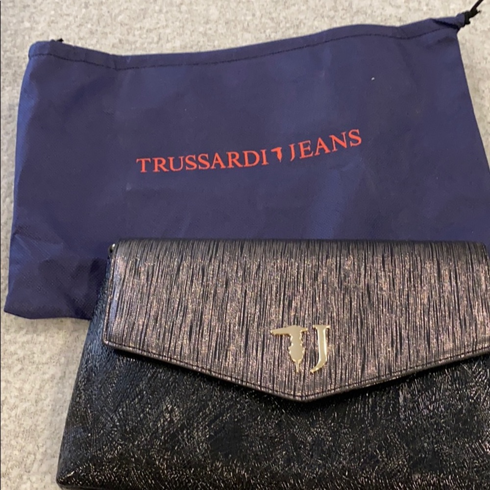 Trussardi jeans clutch crossbody